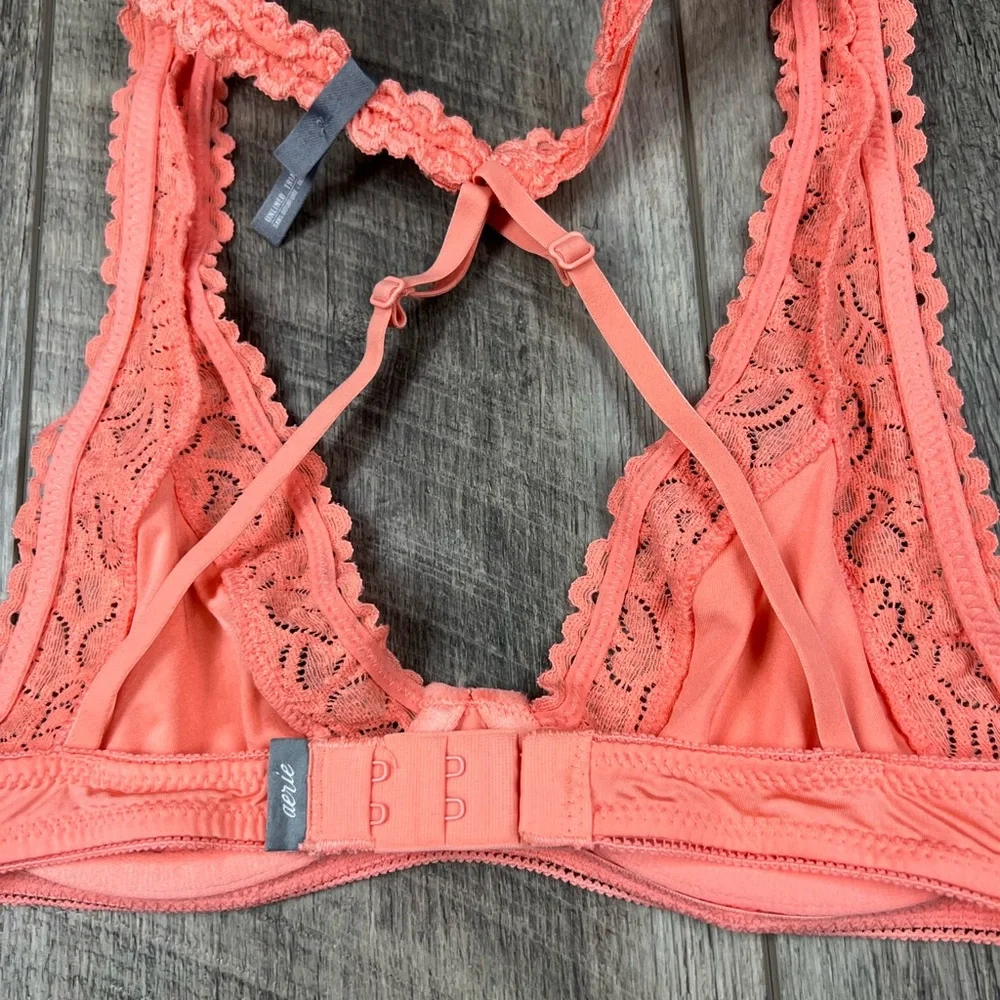 32B Aerie Peach‎ Lace Bralette